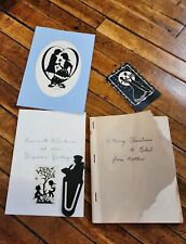 Vintage Silhouettes Collectors Lot- 1939 Book Card Clip Greeting Note - 5 Items picture