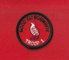 GOOD OL BOBWHITE Round Patrol Patch Wood Badge Course Cub Boy Scout beads BSA picture