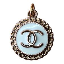Chanel Pendant Gold & White Metal Zipper Pull 20MM picture