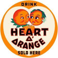 Heart O' Orange Drink, Beverage NEW Sign: 18