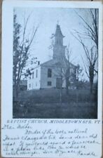 Middletown Springs, VT 1907 Postcard: Baptist Church - Vermont picture