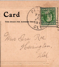 Felton Delaware Postmark Postcard to Harrington Ira Roe From M.S. Melvin 1911 TH picture