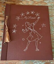 Vintage My Friends Scrapbook Dated 1947 PRETTY Colorful Illustrations UNUSED picture