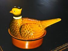 Vintage SECLA Portugal Pheasant Covered Tureen Casserole Dish - Beautiful Color picture