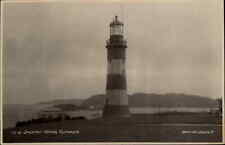 Plymouth UK Smeaton Tower Lighthouse c1915  Real Photo Postcard #2 picture