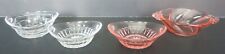 4 PC MIXED LOT HEISEY GLASS OPEN SALT NUT DISH CLEAR & PINK #C14 picture