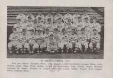 1941 St. Louis Cardinals Team Photo   Vintage Magazine Page 1940s- Ted Williams picture