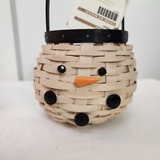 Longaberger 2012 Snowman Basket+Protector 2012 EUC SOLD ONE DAY ONLY ONLINE EUC picture