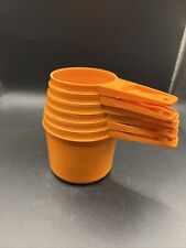 Vintage Set Of 6 Orange Tupperware Measuring Cups  picture