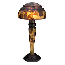 Daum Overlaid and Acid-Etched Glass Poplar Table Lamp, circa 1910 picture