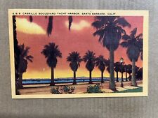 Postcard Santa Barbara CA California Cabrillo Boulevard Yacht Harbor Vintage PC picture