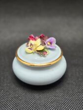 Vintage Royal Adderley Trinket Box w/gold Trim and Raised Flowers        picture