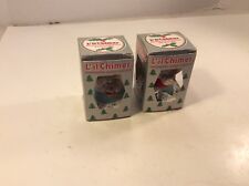 2 Vintage Chimer Bisque Porcelain Handcrafted Christmas Ornaments by Jasco picture