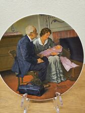 Vintage 1980 Norman Rockwell Cradle Of Love Collectors Plate Mothers Day NRLV picture