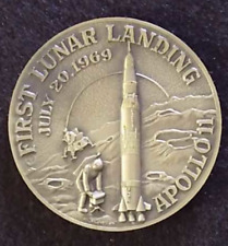 NASA Saturn Apollo 11 Moon July 20, 1969 Morgan's John Roberts LARGE Heavy Medal picture