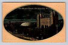 Salt Lake City UT-Utah, The Mormon Temple, Embossed, Antique Vintage Postcard picture