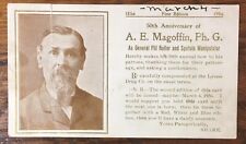 Lyons Drug Co. 1906 50th Anniversary of A. E. Magoffin Postcard, Lyons, Kansas picture