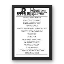 Led Zeppelin Birmingham January 7 1970 Setlist Poster picture