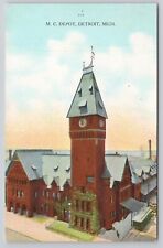 Michigan Central MC Depot Railroad Train Station Detroit MI c1909 Postcard picture