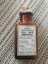NOS 1920s Parke Davis Cork Top Bottle w Original Label Contents Small No 395 picture
