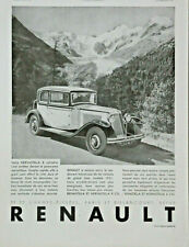 1931 RENAULT NERVASTELLA 8 CYLINDER PRESS ADVERTISEMENT - REINASTELLA NERVASTELLA picture