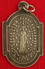 Antique MARY IMMACULATE CONCEPTION Medal 1876 LOURDES CORONATION French Silver picture