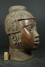  African BENIN Bronze OBA King Head - Nigeria, TRIBAL  ART CRAFTS picture