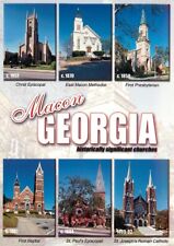 Postcard 6 Historically Significant Churches, Macon, Georgia - #2 picture