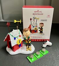 Hallmark Ornament 2017 Peanuts Snoopy Decked Out Doghouse picture
