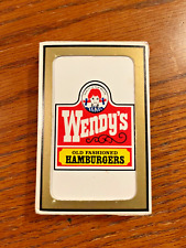 Vintage Rare Wendy's Old Fashioned Hamburgers Playing Cards ~ Excellent Cond. picture