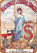 Metal Sign - French Singer Sewing Machines - Vintage Look Reproduction picture