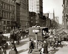 1908 NEW YORK STREET SCENE 5th & 42nd  Photo  (197-F) picture