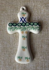 CERAMIKA ARTYSTYCZNA BOLESLAWIEZ Polish Pottery Handmade Cross 5