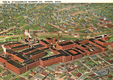 Vintage Postcard The B.F. Goodrich Rubber Co. Facility Brick Building Akron Ohio picture