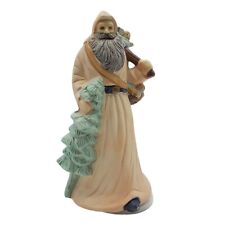 Victorian Porcelain Revolving Musical Santa Claus w/Tree Toys Music Box Figurine picture