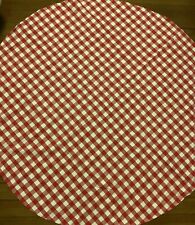 Vintage Red White Check Tablecloth Round picture