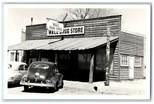 Wall South Dakota SD Postcard RPPC Photo Wall Drug Store Cars 1948 Vintage picture