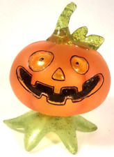Halloween Jack O Lantern Pumpkin Bobblehead Spooky Wonky Vintage Holiday Decor picture