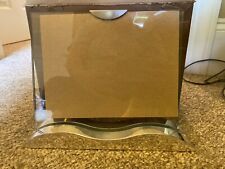 Nambe Wave By Karim Rashid Lg Glass Photo Picture Frame w Stand New picture