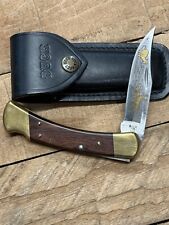 Buck Knife 110 Custom Limited Edition Whitetail Trophy Buck Gold Etched USA picture