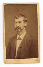 Antique CDV Circa 1870s Handsome Man With Van Dyke Goatee Beard Carthage, IL picture