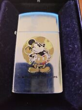 Vintage Walt Disney Mickey Mouse 1974 Zippo Slim Lighter Made In USA picture
