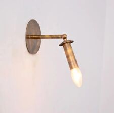 Brass Cylinder Wall Sconce - Italian Brass Sconces - Italian Light - Mid Century picture
