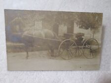 Antique RPPC Photo Postcard Horse And Buggy Unposted Circa Early 1900 picture