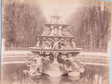 France, Versailles, Pyramid Basin, Photo. J.D. Vintage Albumen Print, T picture