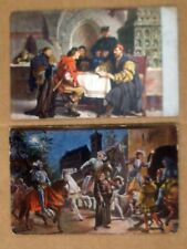 Luther at Wartburg Lot of 2 Vtg Postcards Art Paintings Reformation Religious picture