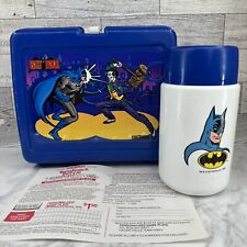 Vintage 1982 Batman & Joker Lunchbox Plastic w/Thermos - NEW - Never Been Used picture