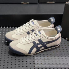 New Onitsuka Tiger MEXICO 66 DL408-1659 Beige Navy/Blue Sneakers Shoes Unisex picture