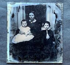 RARE OUTDOOR DATED 1856 Family 6th Plate AMBROTYPE PHOTO New Hampshire IDd VTG   picture