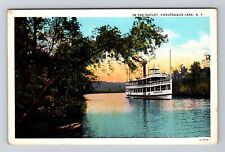 Chautauqua NY-New York, Chautauqua Lake, the Outlet, Antique Vintage Postcard picture